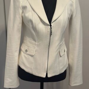White House Black Market Cream Blazer